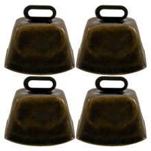 20Pcs Unique Sound Mini Iron Cowbells Dark Brown Craft and Farm Bells