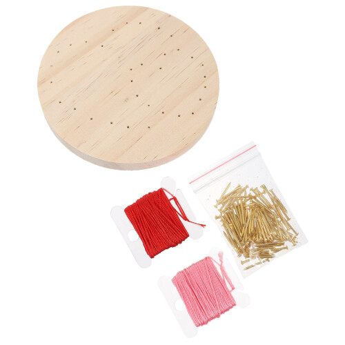 2Sets Handmade Nail String Painting Kit Wood DIY Gift Assorted Color
