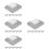 24Pcs Steel Guardrail Post Caps Silver Square Fence Covers Protective 9