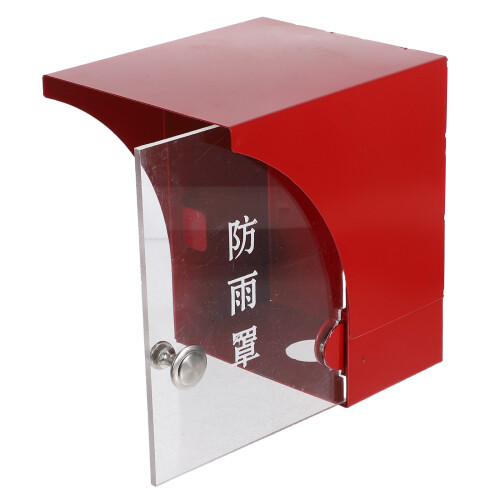 2Pcs Red Alarm Button Call Point Protector Waterproof Box