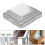 24Pcs Steel Guardrail Post Caps Silver Square Fence Covers Protective 11