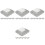 24Pcs Steel Guardrail Post Caps Silver Square Fence Covers Protective 5