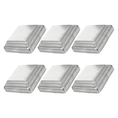 24Pcs Steel Guardrail Post Caps Silver Square Fence Covers Protective 2