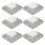 24Pcs Steel Guardrail Post Caps Silver Square Fence Covers Protective 2