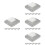 24Pcs Steel Guardrail Post Caps Silver Square Fence Covers Protective 8
