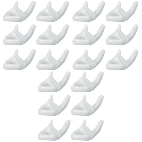 18Pcs White Ceramic Hand Display Stand for Ocarina Flute Holder Decor 2