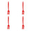 4Pcs Red Silicone Long Handle Cooking Forks for Stirring and Serving 10