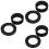 6Pcs Rubber Sink Hose O-Ring Washers Black Flexible Durable Car Use 8