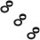 6Pcs Rubber Sink Hose O-Ring Washers Black Flexible Durable Car Use 11