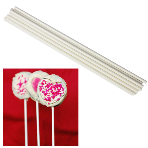 40Pcs White Paper Sticks for Candy Solid Core Lollipop Sticks 1