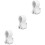 3Pcs White Plastic Mic Clips Adjustable Microphone Holders for Stands 7