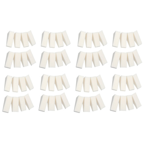 64Pcs White Triangle Manicure Nail Sponges for Gradient Color Makeup 1