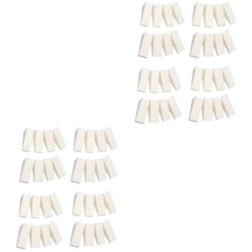 64Pcs White Triangle Manicure Nail Sponges for Gradient Color Makeup 2
