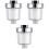 3Pcs Shower Purifier Filter Silver for Home Use Hard Water Softener 5