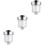 3Pcs Shower Purifier Filter Silver for Home Use Hard Water Softener 7