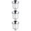 3Pcs Shower Purifier Filter Silver for Home Use Hard Water Softener 10