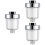 3Pcs Shower Purifier Filter Silver for Home Use Hard Water Softener 8
