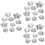 30Pcs Silver DIY Bath Ball Mold Aluminum Alloy Creative Sphere Molds 7