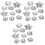 30Pcs Silver DIY Bath Ball Mold Aluminum Alloy Creative Sphere Molds 4