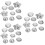 30Pcs Silver DIY Bath Ball Mold Aluminum Alloy Creative Sphere Molds 8