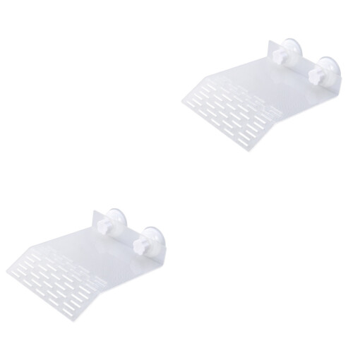 2Pcs White Turtle Dock Floating Pier with Suction Cups Easy Clean 2