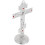 5Pz Croce Decorativa Da Muro in Acciaio E Strass Argento 3