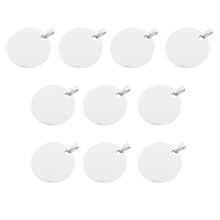 20Pcs Grey Titanium Steel Tags for DIY Engraving Pet and Keychain Use