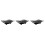 3Pcs Black Ceramic Baking Dish Oven Safe Rectangular Pan with Handles 9