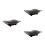 3Pcs Black Ceramic Baking Dish Oven Safe Rectangular Pan with Handles 8