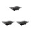 3Pcs Black Ceramic Baking Dish Oven Safe Rectangular Pan with Handles 7