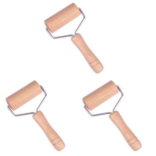 3Pz Rotella in Legno Antiabblocco Per Pasta E Biscotti 1
