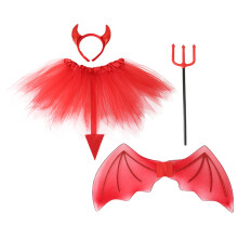 4Set Completo Costume Per Con Fascia E Gonna