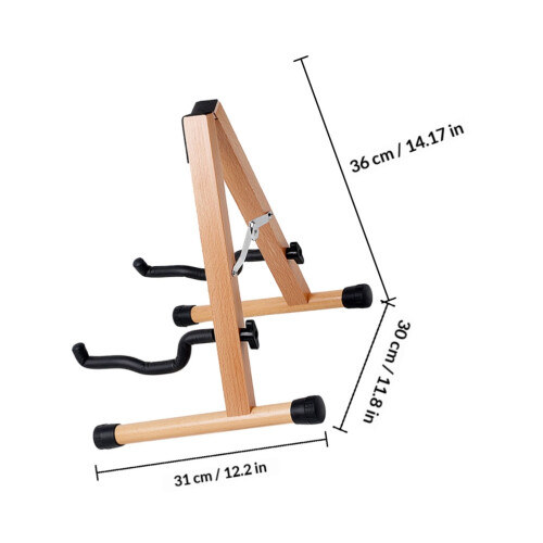 Base Chitarra Marrone Legno E Antiscivolo 1