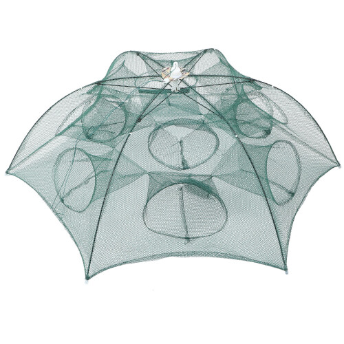 2Pcs Fishing Net Foldable Green Light Weight Strong Design