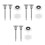 6Set Valvola Deviatrice Argento Kit Completo Ripara Doccia Casa 9