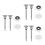 6Set Valvola Deviatrice Argento Kit Completo Ripara Doccia Casa 5