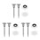6Set Valvola Deviatrice Argento Kit Completo Ripara Doccia Casa 7