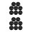 16Pcs Rubber Silicone Suction Cups for Boxing Bag Sturdy Black Base 8
