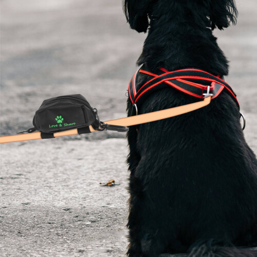 2Pcs Lightweight Black Pet Poop Holder with Easy Leash Attachment 2