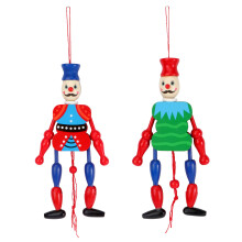 6Pcs Eco-Friendly Painted Puppet Figure Classic Home Decor