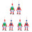 6Pcs Eco-Friendly Painted Puppet Figure Classic Home Decor 2