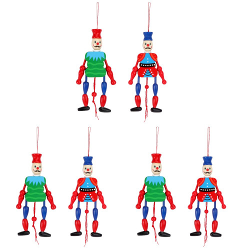6Pcs Eco-Friendly Painted Puppet Figure Classic Home Decor 1
