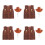 4Sets Assorted Color Cowboy Costume Set for Parties Comfortable Fabric 8