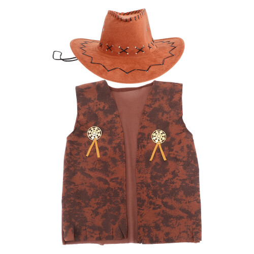 4Sets Assorted Color Cowboy Costume Set for Parties Comfortable Fabric 1