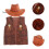 4Sets Assorted Color Cowboy Costume Set for Parties Comfortable Fabric 10