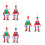 6Pcs Eco-Friendly Painted Puppet Figure Classic Home Decor 7