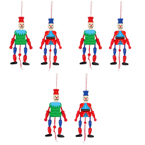 6Pcs Eco-Friendly Painted Puppet Figure Classic Home Decor 2