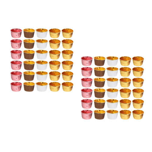 400Pcs Paper Cake Holders Disposable Baking Cups Assorted Colors 2