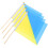12Pcs Assorted Bright Color Commanding Flags for Sports and Army Use 2
