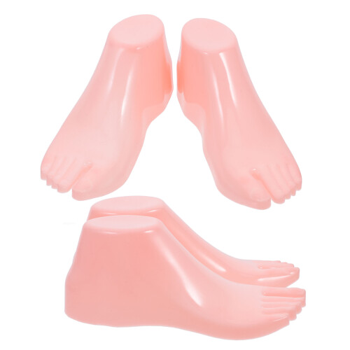 4Paren Lichtgewicht Plastic Voetmodel Roze Voor En 2